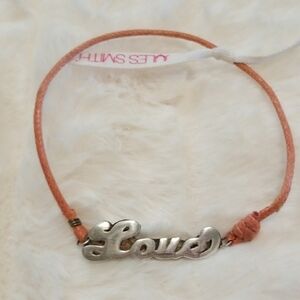 JULES SMITH // silver love thick string bracelet